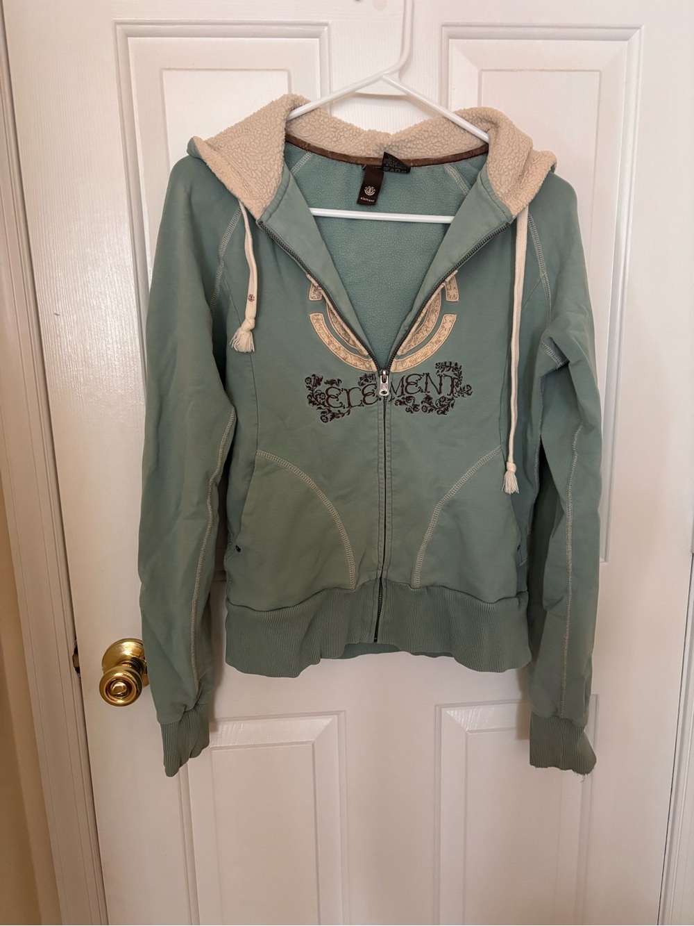 Element Mint Green Sherpa-Lined Zip Hoodie